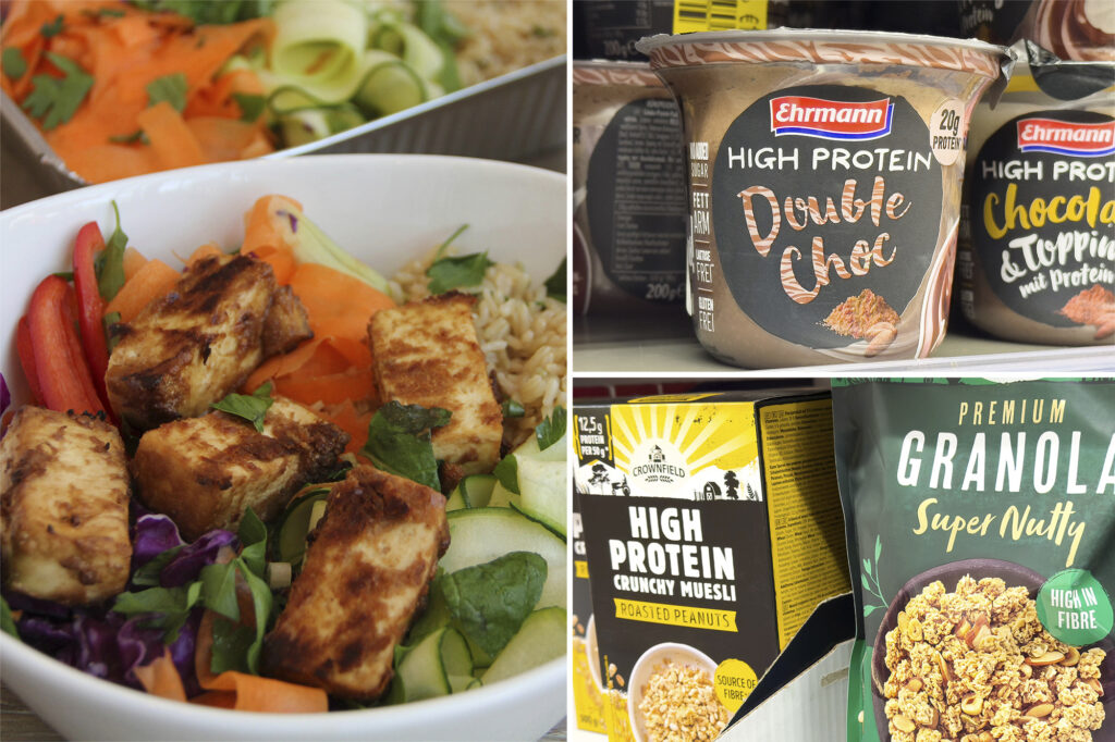 Has protein added? Nutritionists come up with what you do and you don't need to the food